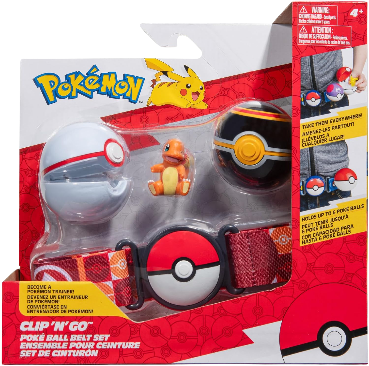 Pokemon Charmander Clip n Go (1) Pokémon Clip 'N' Go Poké Ball – Charmander - Jazwares (Lees Beschrijving) - Image 1