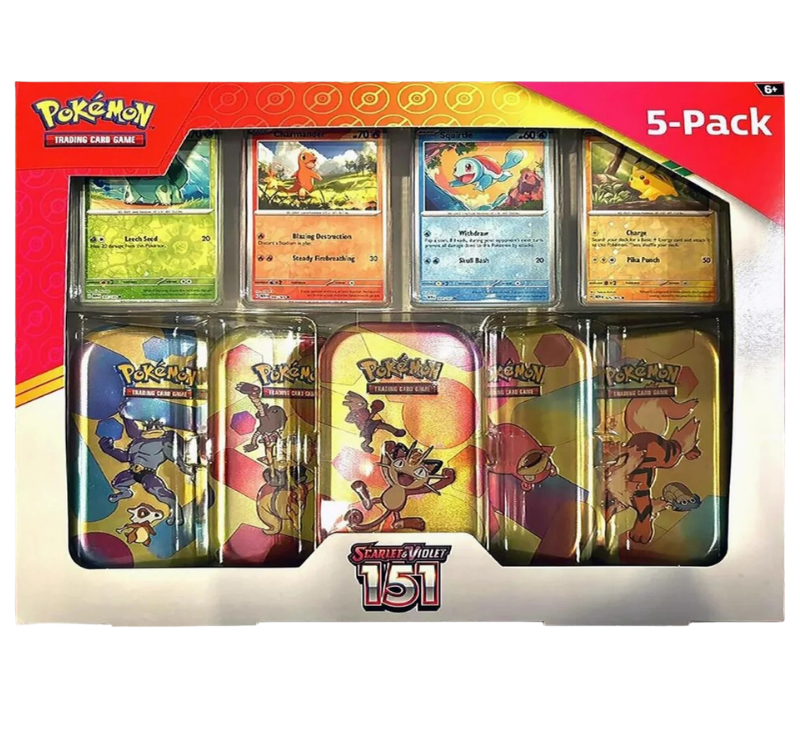 Pokémon Costco 151 Mini Tin Bundel (Meowth) Pokémon Scarlet & Violet – 151 Costco Mini Tin Bundle – Meowth - Image 1